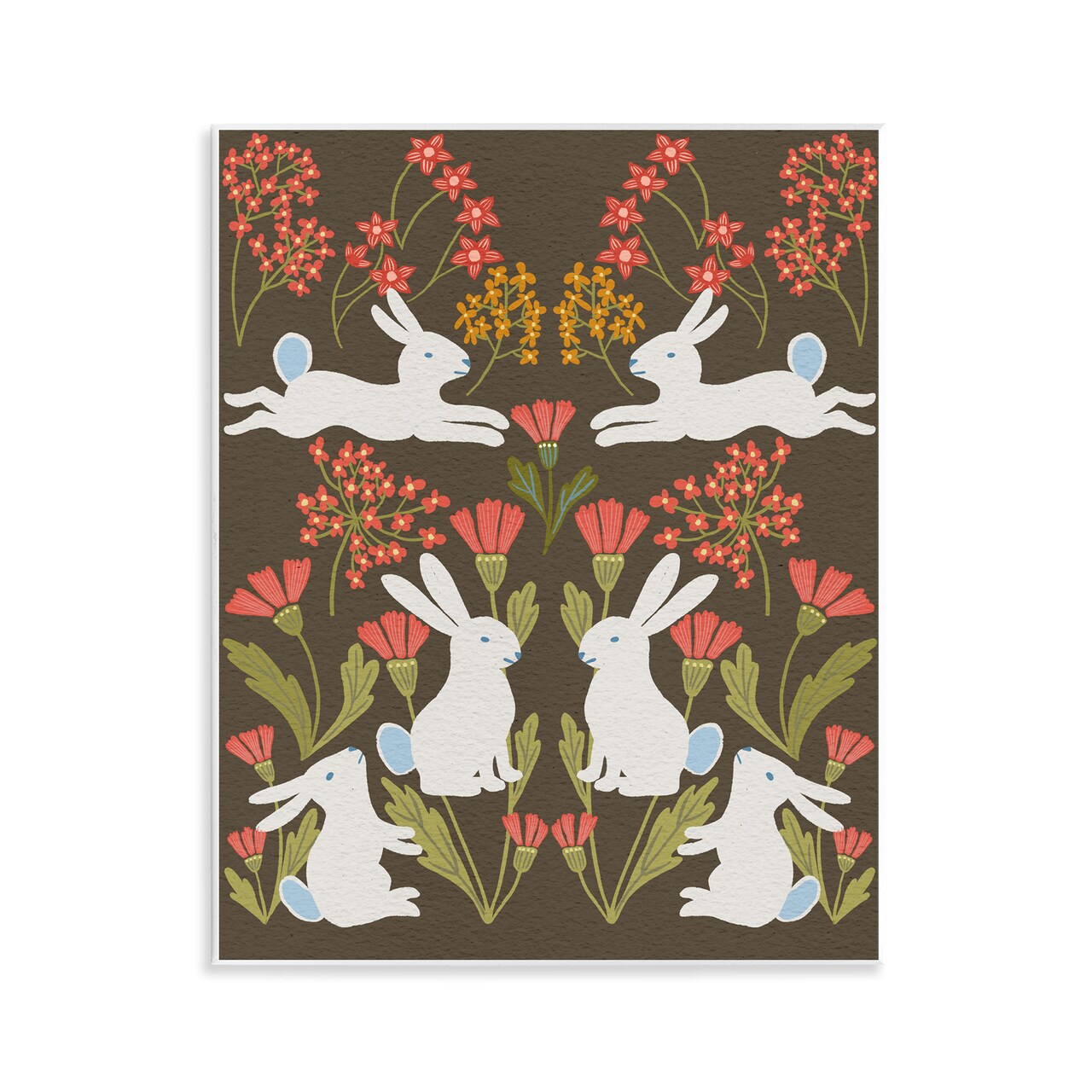 Stupell Industries Wild Spring Blooms & Rabbits Wall Plaque By Regina Moore